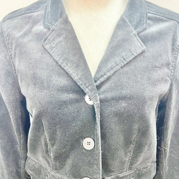 Relativity Womens Small Black Corduroy Button Up Jacket Pockets - Picture 2 of 8